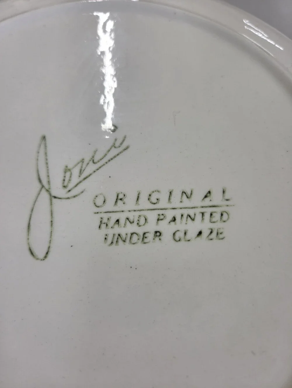 Vintage Joni Original Hand Painted Ivy Dinner Plate Mid Century California Ivy S